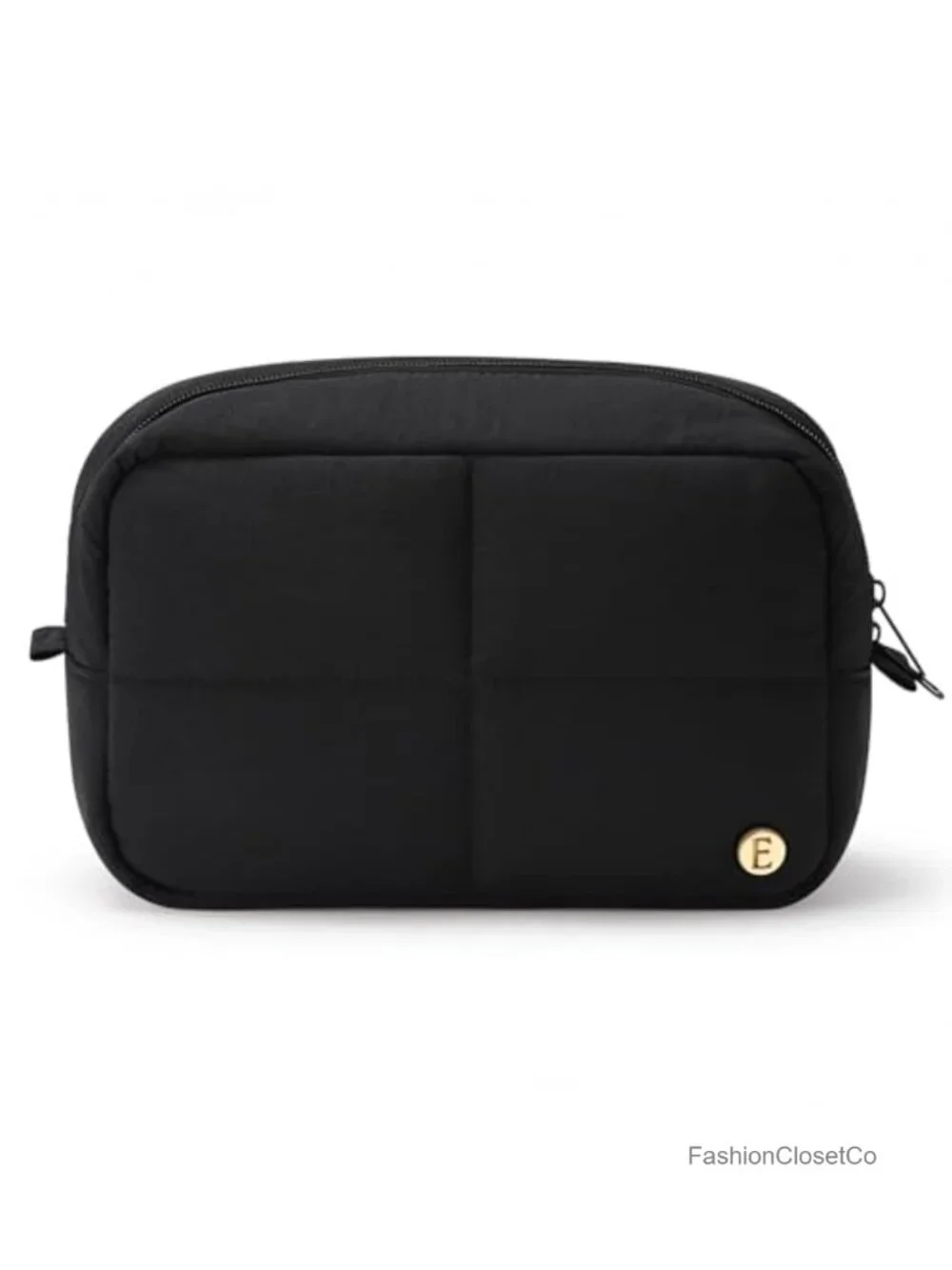 Quilted Makeup Bag Puffer Travel Toiletry Nylon Organizer Lightweight